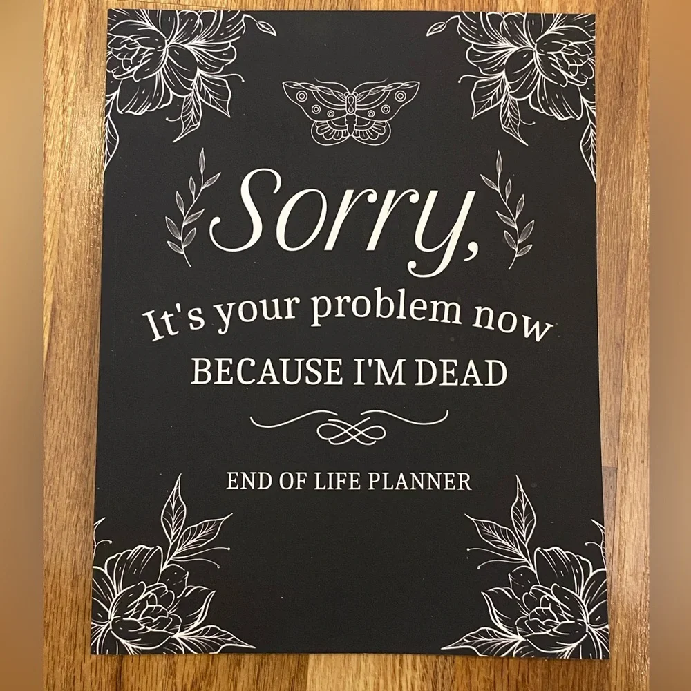 Black and White End of Life Planner